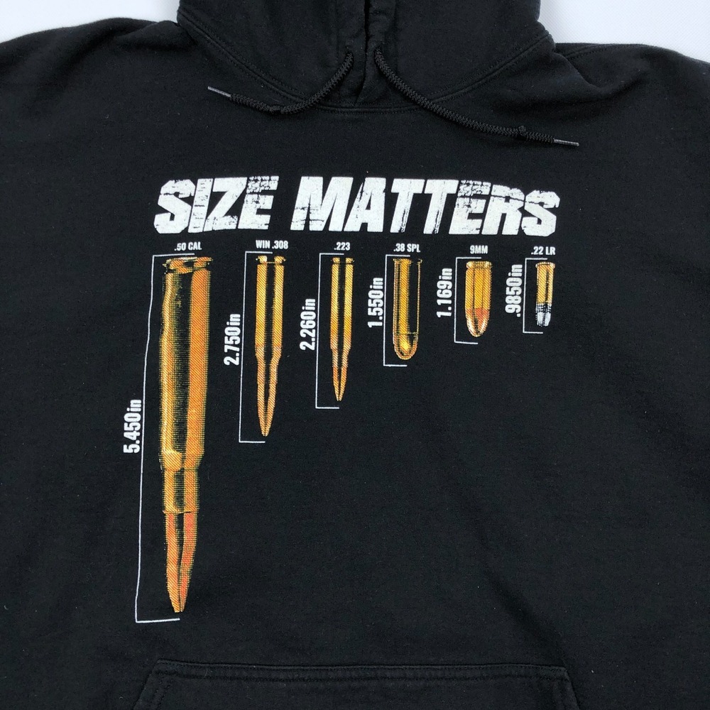 Grunt Style Hoodie Mens 2X Size Matters Sweatshirt 2A - Picture 4 of 7